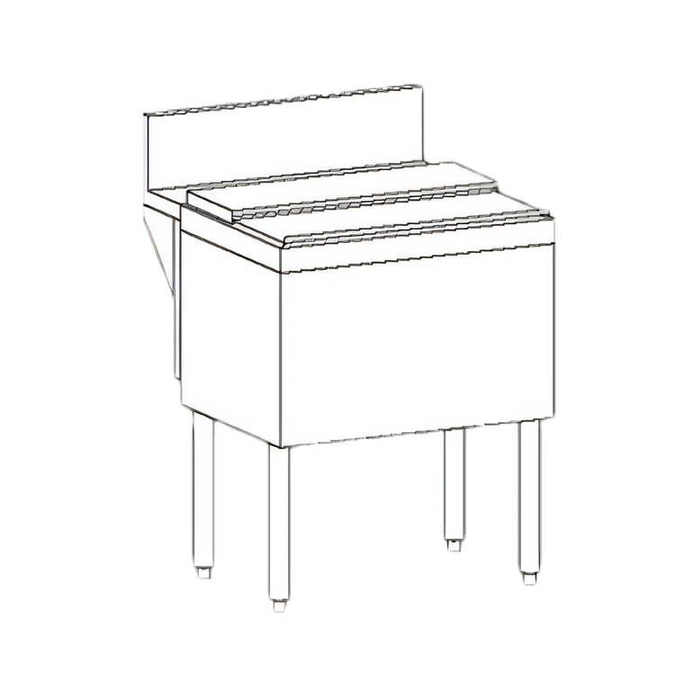 Product image #1 for Top Shelf TSD Series Modular Underbar Ice Bin/Cocktail Unit, 18 Inch W x 24 Inch D, 35 lb Capacity