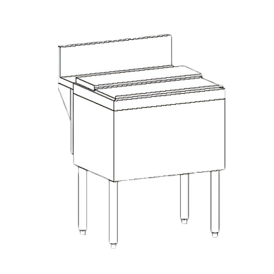 Product image #1 for Top Shelf TSD Series Modular Underbar Ice Bin/Cocktail Unit, 18 Inch W x 24 Inch D, 35 lb Capacity