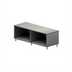 Thumbnail image #1 for BK Resources 120-Inch x 30-Inch 14-Gauge Stainless Steel Chef Table with Open Front Cabinet Base