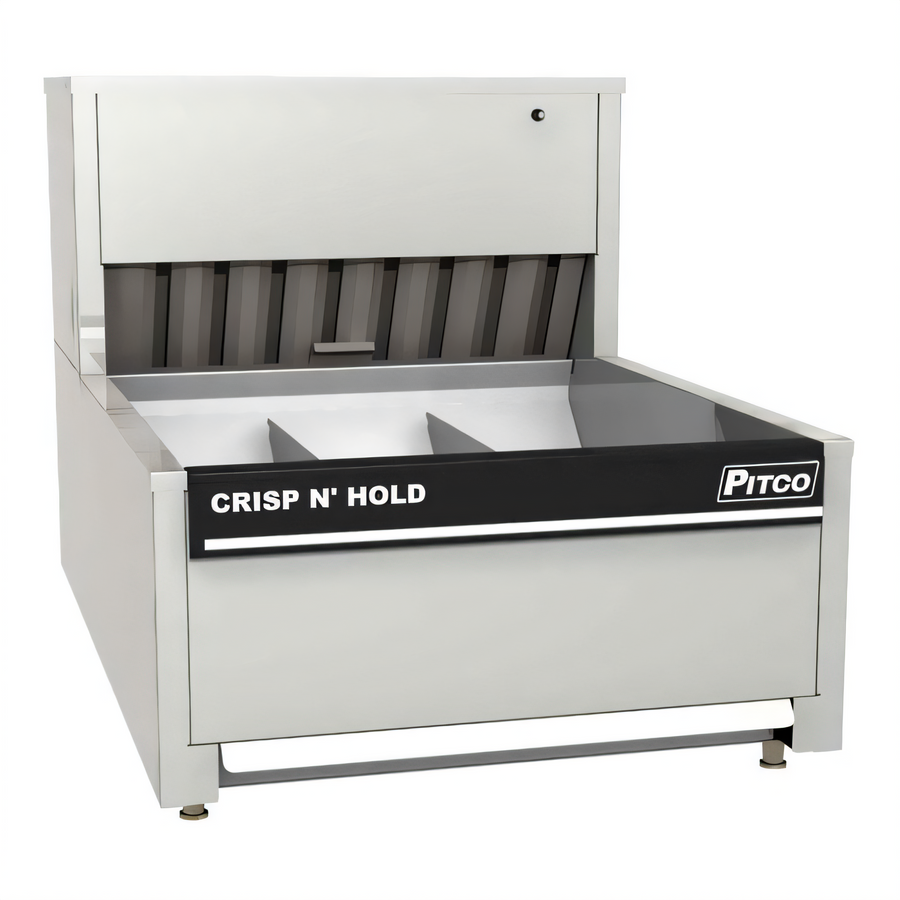 Product image #1 for Crisp 'N Hold Countertop 3-Section Fry Dump Station with Circulated Air Heating, 1050 Cu. In., Stainless Steel