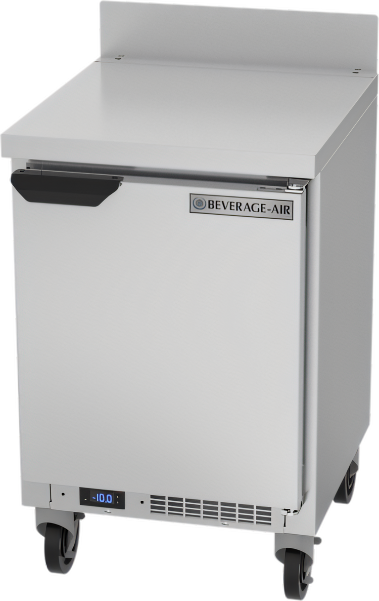 Product image #1 for Beverage-Air 20-Inch Wide One-Section Worktop Freezer with Solid Door and 4-Inch Backsplash