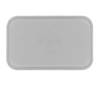 Glasteel Rectangular Fiberglass Cafeteria Tray, 18 x 14 Inches, Gray