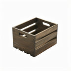 Thumbnail image #1 for American Metalcraft WTV10 Half-Size Vintage Rectangular Wood Serving Crate Case of 4