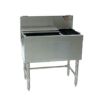 Thumbnail image #1 for Eagle Group Spec-Bar BCT48R-24 48-Inch Underbar Combo Ice Bin and Bottle Unit, 127-lb Capacity, Right-Side Insulated Bottle Compartment