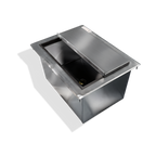 Thumbnail image #1 for Steel Works Stainless SWDIIB-182410 Stainless Steel Insulated Drop-In Ice Bin, 80 lb., Sliding Cover, Without Cold Plate