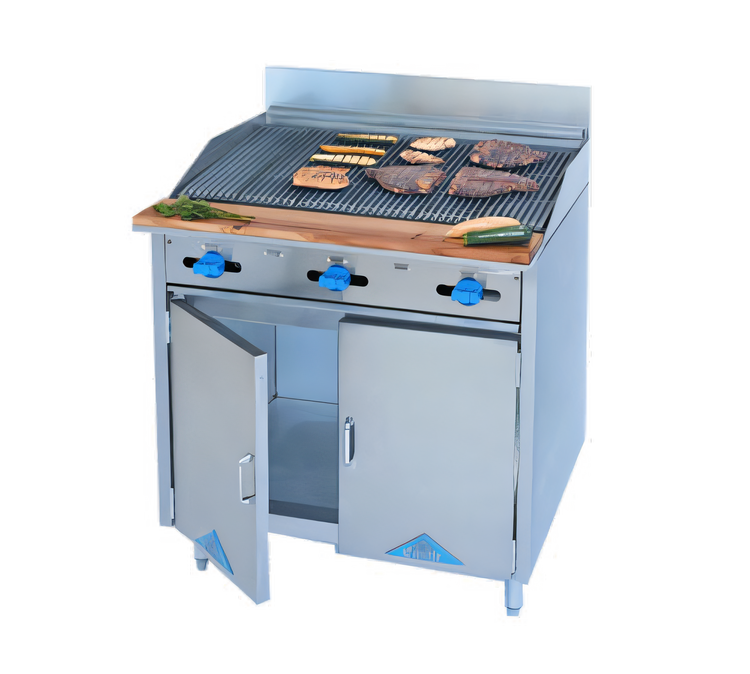 Product image #1 for Comstock-Castle F33-3RB 36-Inch Gas Range with Cabinet Base and Radiant Broiler