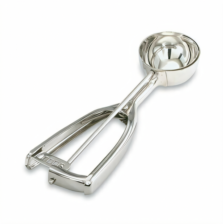 Product image #1 for Vollrath #24 Round Bowl Stainless Steel Squeeze Handle Disher, 1-3/8 oz.