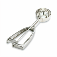 Vollrath #24 Round Bowl Stainless Steel Squeeze Handle Disher, 1-3/8 oz.