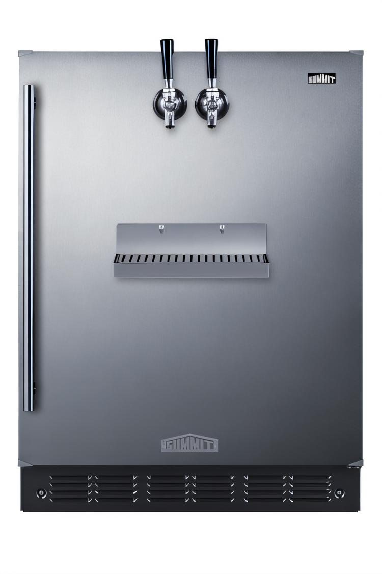 Product image #1 for Summit Appliance 24-Inch ADA-Compliant Front Tap Built-In Beer Kegerator, Dual Tap, Stainless Steel