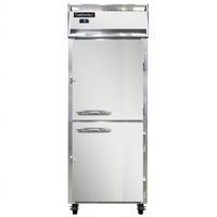 Continental Refrigerator 1FESNSSHD One-Section Extra-Wide Shallow Depth Reach-In Freezer with Half-Height Solid Doors