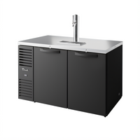 True Premier Bar 60-Inch Pass-Thru Two-Section Refrigerated Draft Bar Cooler with Flat Top