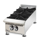 Thumbnail image #1 for Star (Middleby) Ultra-Max 802HA 12-Inch Countertop Gas Hot Plate, 2 Burners, 60,000 BTU, Stainless Steel, Adjustable Legs