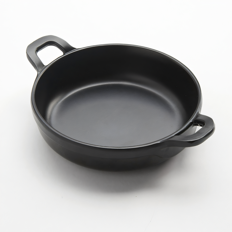 Product image #1 for American Metalcraft Round Melamine Casserole Dish with Handles, Black