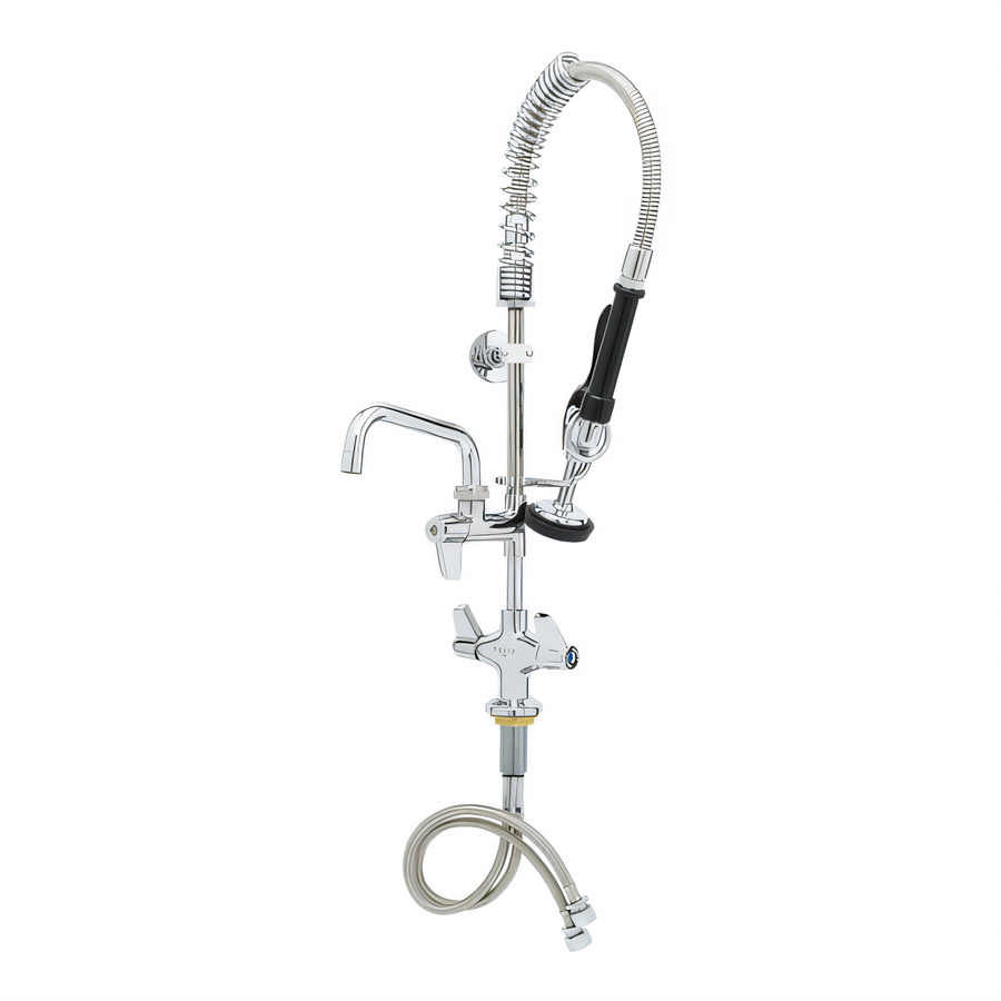 Product image #1 for EasyInstall Single-Hole Deck-Mount Pre-Rinse Unit with Add-On Faucet, 6-Inch Swing Spout, and 24-Inch Hose