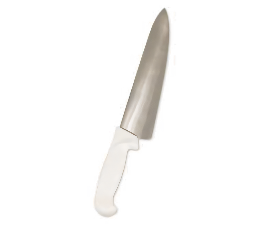 Product image #1 for Crestware 8-Inch Cook's Knife with White Polypropylene Handle and High Carbon German Steel Blade