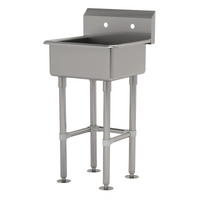 Advance Tabco FS-FM-2721 Freestanding Stainless Steel Service Sink with 24 x 18-Inch Bowl