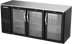 Thumbnail image #2 for Beverage Air Three-Section Back Bar Cooler with 3 Glass Doors and Stainless Steel Top