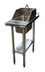 Thumbnail image #1 for BK Resources 15 x 30 Inch Stainless Steel Filler Table with 10 x 14 Drop-In Hand Sink and Side Splash