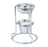 Vollrath 3 oz Butter Melter Complete Set with Chrome-Plated Stand and Candle