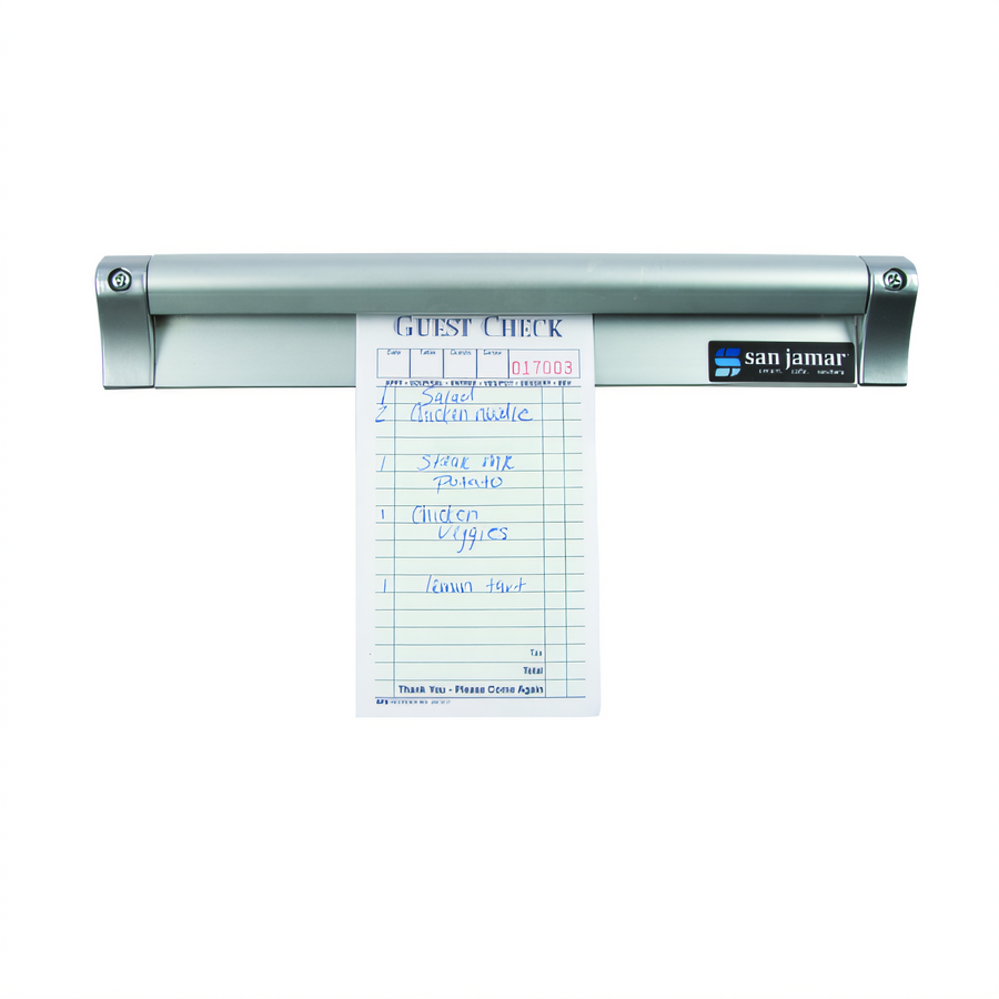 Product image #1 for San Jamar 12-Inch Anodized Aluminum Slide Check Rack