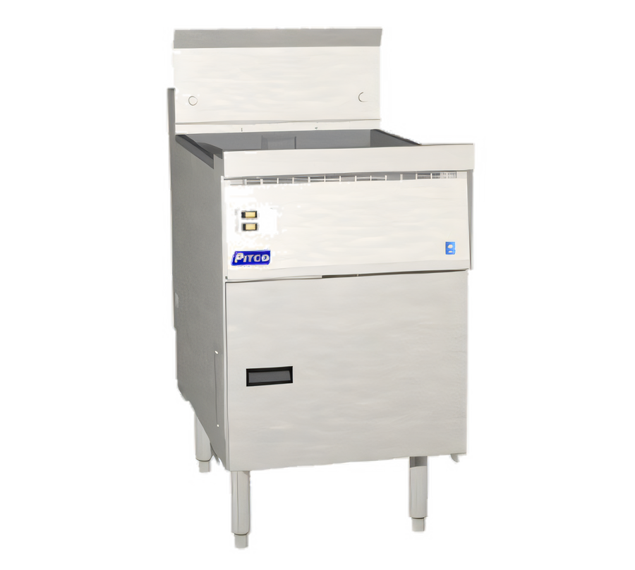 Product image #1 for Pitco FBG18 Flat Bottom Gas Fryer, Floor Model, 18 x 24 in, 42-65 lb Oil Capacity