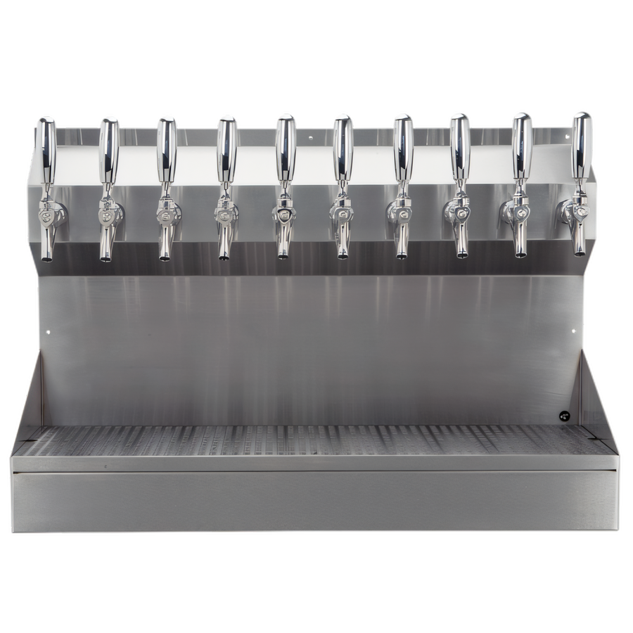 Product image #1 for Kronos 10-Faucet Wall-Mount Glycol-Cooled Draft Tower with Integrated Drip Tray