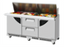 Thumbnail image #1 for Turbo Air Super Deluxe Three-Section Front Breathing Sandwich/Salad Mega Top Prep Table with 2 Drawers and 2 Doors, 72-5/8 Inch