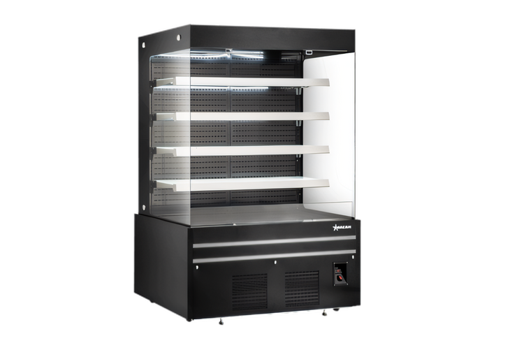 Product image #1 for Omcan RS-CN-1500 60-Inch Black Open Front Grab-and-Go Refrigerated Showcase, 33.9 Cu. Ft.