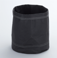 American Metalcraft Reusable Black Kraft Paper Bag with Foldable Rim, 9-Inch Diameter x 10-3/8-Inch H