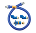Thumbnail image #1 for Dormont Blue Hose 1/2-Inch I.D. x 72-Inch Moveable Gas Connector Hose Assembly with Double Swivel MAX and Safety Quik Quick-Disconnect Valve