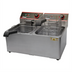 Thumbnail image #1 for Winco EFT-32 Electric Countertop Double-Well Deep Fryer, 32 lb Total Oil Capacity