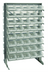 Thumbnail image #1 for Quantum Sloped Double-Sided Pick Rack with 80 Clear Bins, 36 x 24 x 60 Inches, 800 lb. Capacity