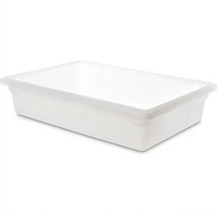 StorPlus 8.5 Gallon White Polyethylene Stackable Food Storage Box, 18 x 26 x 6 Inches
