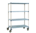 Thumbnail image #1 for MetroMax Q Mobile Starter Polymer Shelving Unit with 4 Shelves, 48
