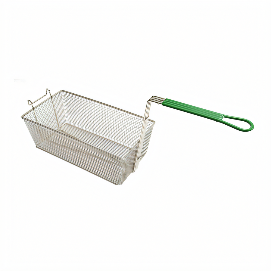 Product image #1 for Frymaster/Dean Twin-Size Rectangular Fry Basket, Nickel-Plated Steel, 8.75 x 16.75 x 6 Inches