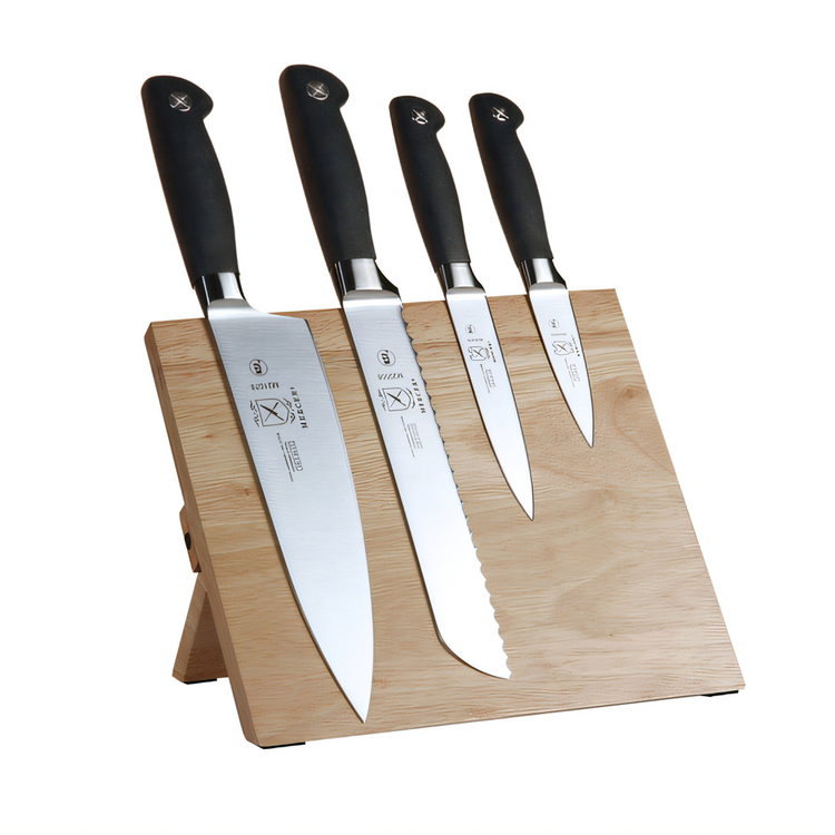 Product image #1 for Mercer Culinary Genesis 5-Piece Magnetic Board Knife Set with Rubberwood Board