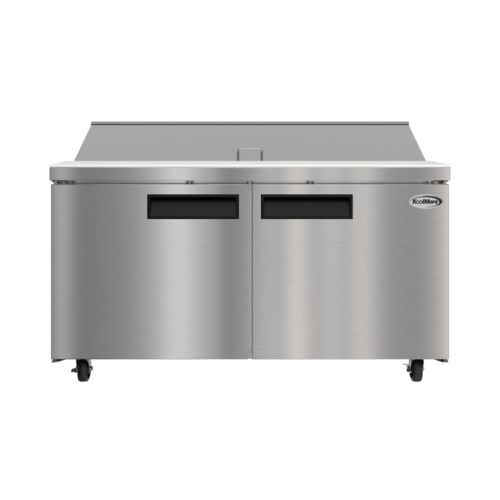 Product image #1 for Koolmore 60.2-Inch 2-Door Salad and Sandwich Prep Table, 18.4 Cu. Ft., Rear-Mounted Compressor