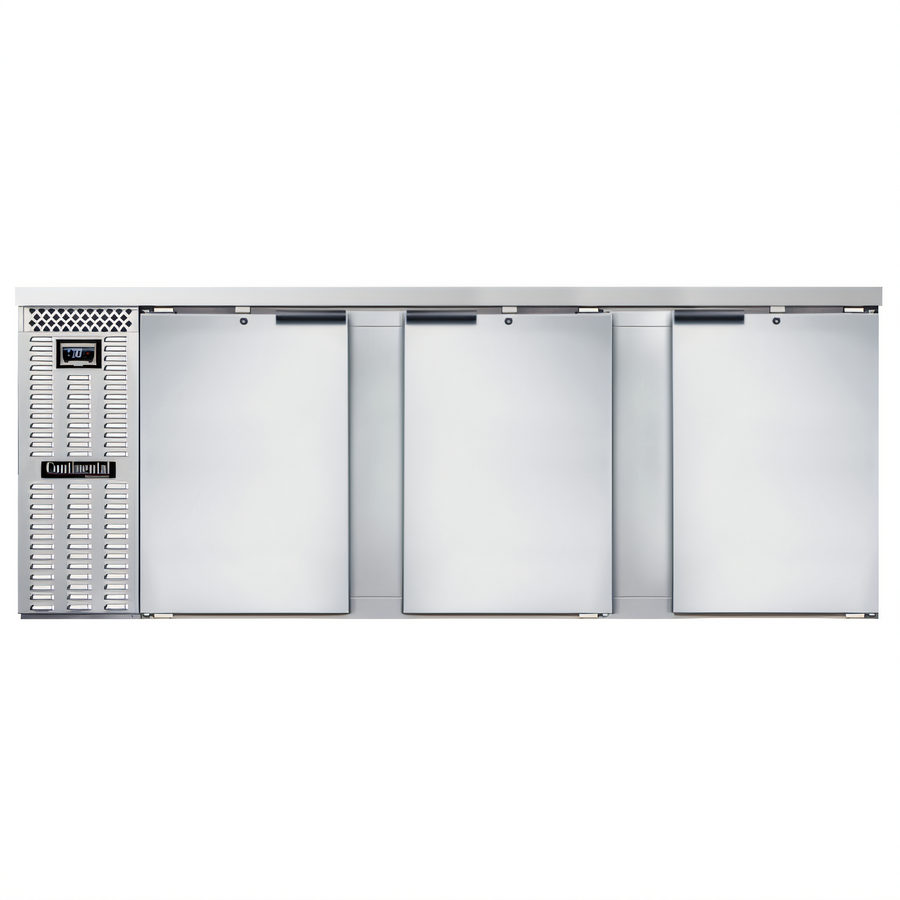 Product image #1 for Continental Refrigerator BB90NSS 90-Inch 35 cu. ft. Three-Door Front Breathing Back Bar Cooler