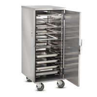 Stainless Steel Under-Counter Enclosed Transport Cabinet with 5 Universal Tray Slides