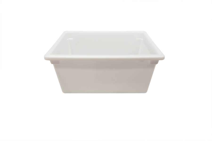 Product image #1 for Omcan White Polypropylene Rectangular Stackable Food Storage Container, 18 x 26 x 12 Inch