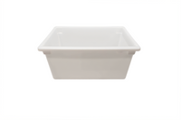Omcan White Polypropylene Rectangular Stackable Food Storage Container, 18 x 26 x 12 Inch