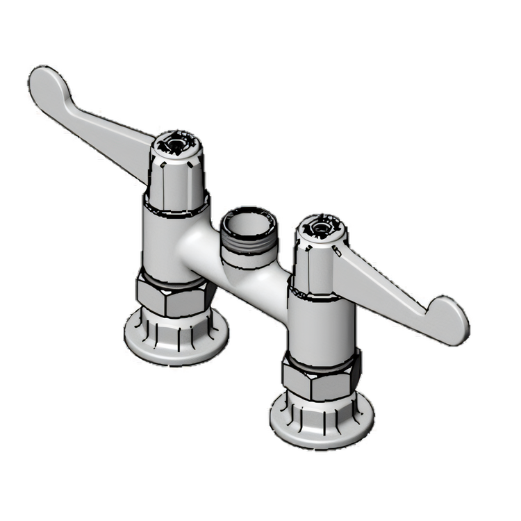 Product image #1 for equip 4-Inch Centers Deck Mount Swivel Base Faucet with Ceramic Cartridge, Wrist Handles, Less Nozzle