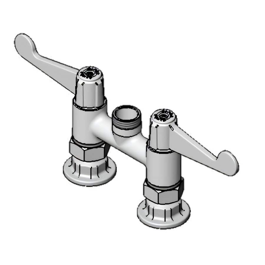 Product image #1 for equip 4-Inch Centers Deck Mount Swivel Base Faucet with Ceramic Cartridge, Wrist Handles, Less Nozzle