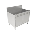 Thumbnail image #1 for Perlick Corporation Top Shelf TSF36SC 36-Inch Stainless Steel Freestanding Underbar Storage Cabinet with Drainboard Top, 24-Inch Deep