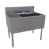 Thumbnail image #1 for Glastender Stainless Steel Two-Compartment Underbar Sink with Left Drainboard, 36 Inch W x 24 Inch D