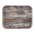 Thumbnail image #1 for Cambro Camtray® 1418DC825 Rectangular Fiberglass Cafeteria Tray, 18" x 14", Dark Oak, Textured Surface Case of 12