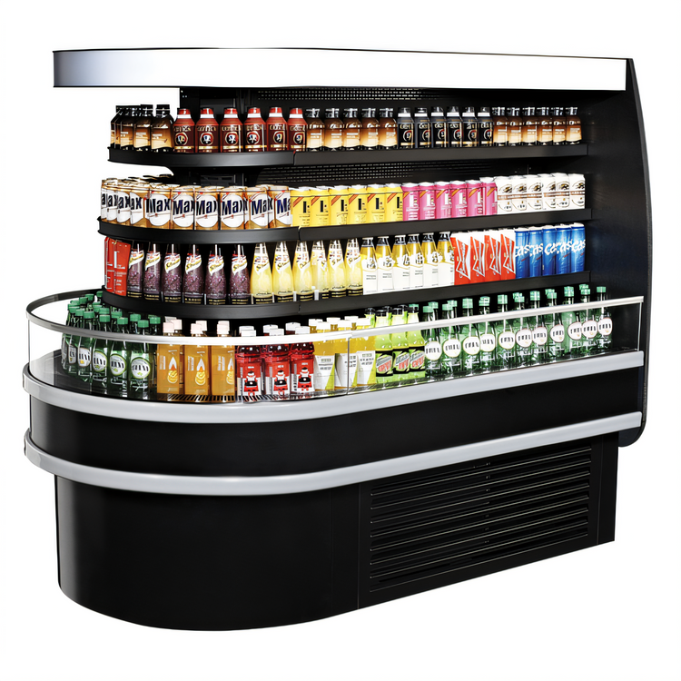 Product image #1 for Turbo Air 48-Inch Open Curved Island Display Self-Serve Refrigerated Merchandiser, 23.2 Cu. Ft., Self-Contained