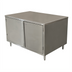 Thumbnail image #1 for BK Resources 36-Inch x 30-Inch Stainless Steel Chef Table with Cabinet Base and Locking Hinged Doors