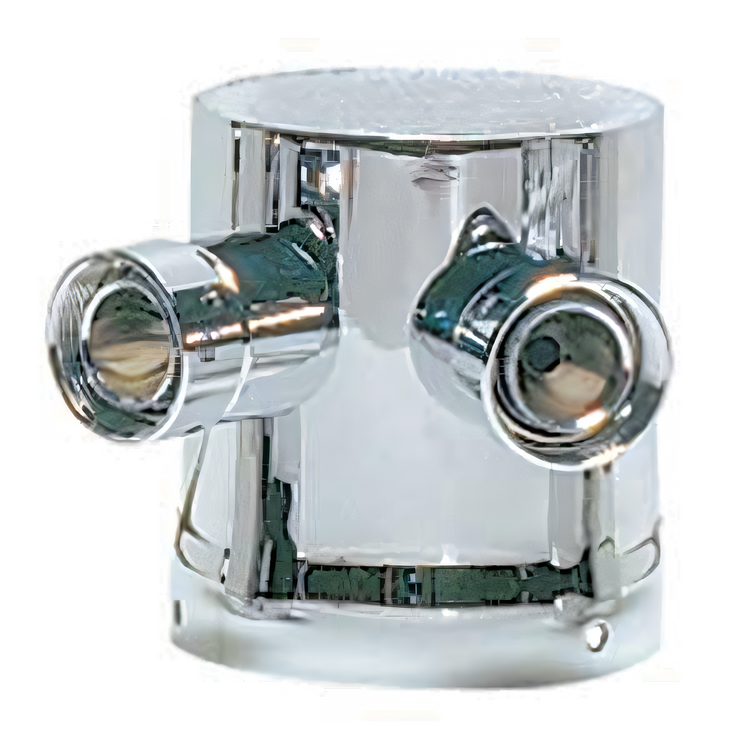 Product image #1 for Commercial Beer Tower Adapter with 3-Inch Column and 2 Shank Assembly, Chrome Finish