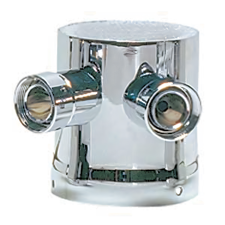 Product image #1 for Commercial Beer Tower Adapter with 3-Inch Column and 2 Shank Assembly, Chrome Finish